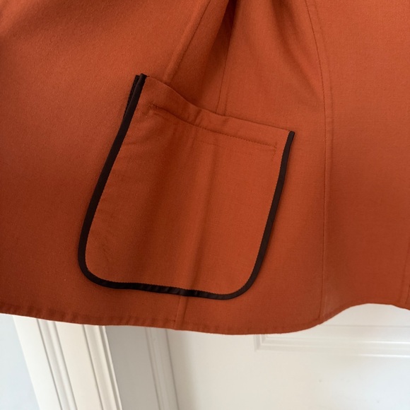 Jil Sander Vintage 100% Cashmere Blazer in Rust Orange - Picture 8 of 13
